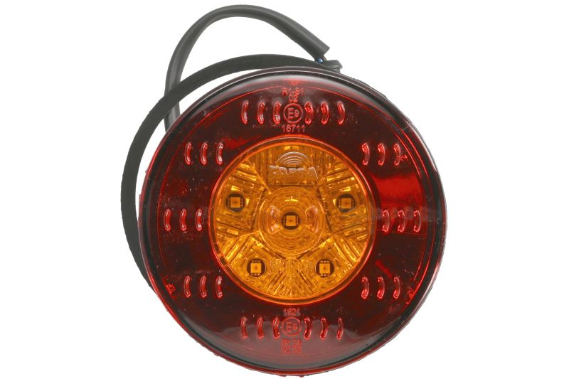 Achterlicht Links/Rechts (LED, 24V, met indicator, geen reflector, bouten/met reliëf, aansluiting: 2PIN, fi98mm) past: TEMSA